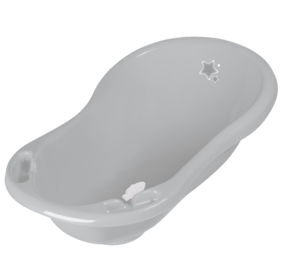 Keeeper Dětská vanička 84cm se zátkou - Stars/hvězdy se zátkou, šedá