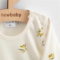 NEW BABY Kojenecké šaty z organické bavlny s dlouhým rukávem  Olivy