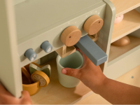 LITTLE DUTCH Kávovar dřevěný velký s příslušenstvím Coffee House