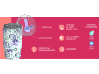 QUOKKA Nerezový termohrnek s brčkem Mist 720 ml