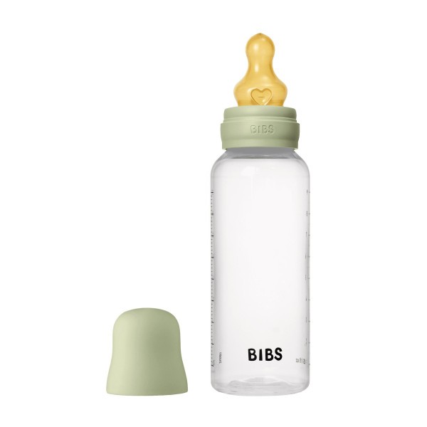 BIBS antikoliková lahev s kaučukovou savičkou 270ml - Sage