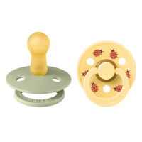 BIBS STUDIO Colour Ladybug dudlíky z přírodního kaučuku 2ks – velikost 2