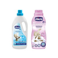 CHICCO Prostředek prací dětský Sensitive 1,5 l + Aviváž konc. 750 ml