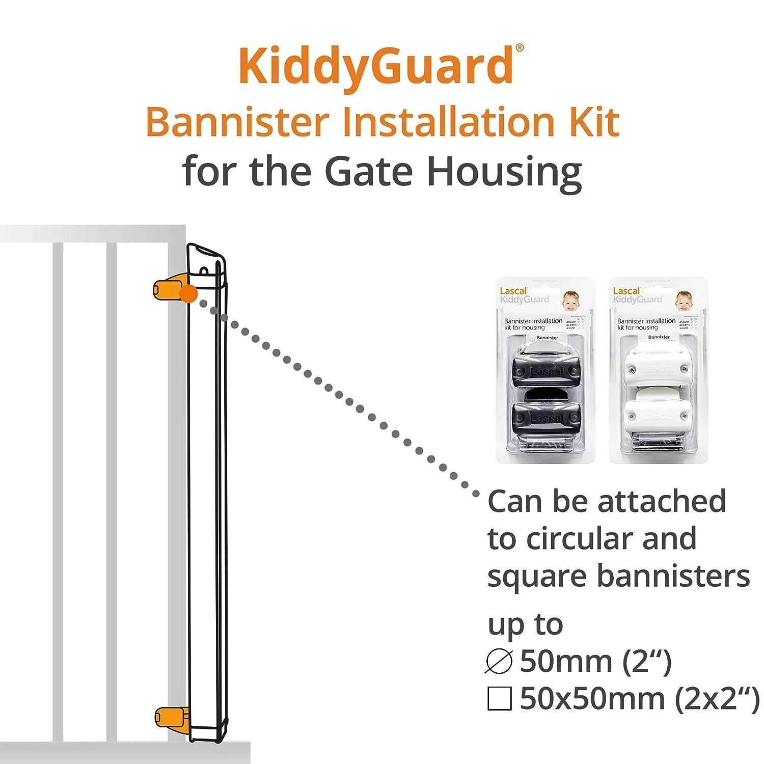 LASCAL KiddyGuard® Sada úchytů k zábradlí - pouzdro k Avant / Accent