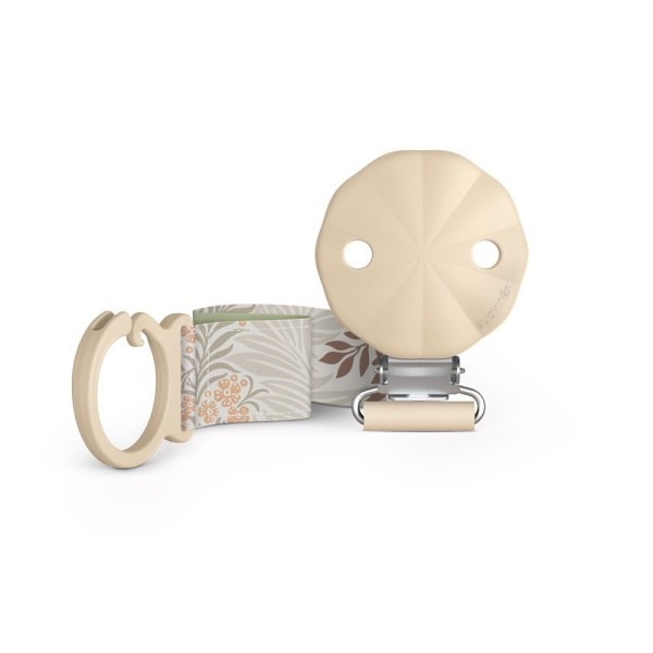 SUAVINEX KLIP na dudlík se stuhou POETRY - krémový