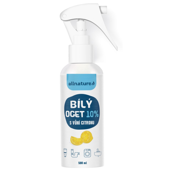 ALLNATURE Bílý ocet sprej 10 % s vůní citrónu 500 ml - 500 ml