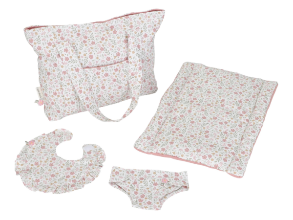 LITTLE DUTCH Přebalovací taška pro panenky Soft Flowers - Soft Flowers