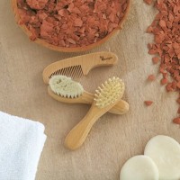 BO JUNGLE Sada dřevěných kartáčků Baby Care 3ks