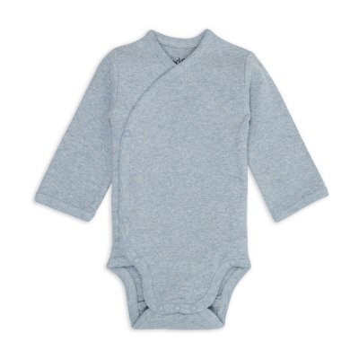 LODGER Body s dlouhým rukávem Melange Zavinovací - Blue Fogg vel. 50