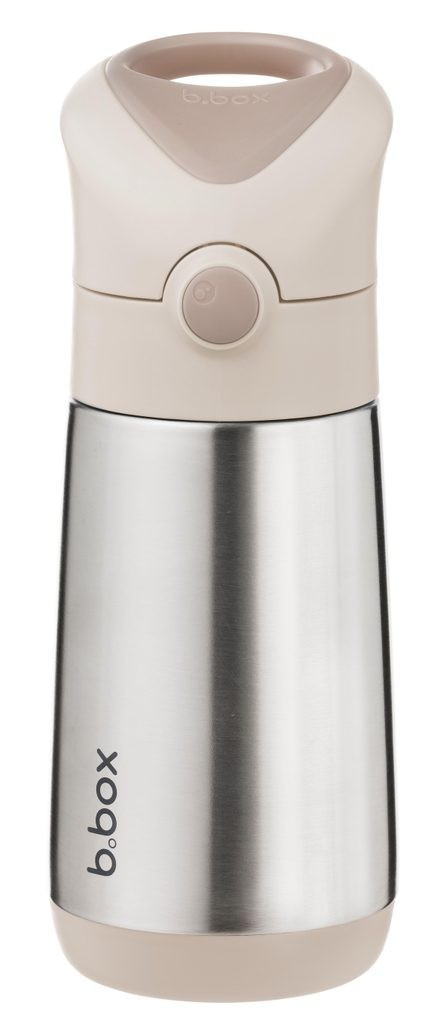 B.BOX Termoska na pití s brčkem 350 ml - béžová
