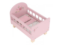 LITTLE DUTCH Postýlka pro panenky dřevěná s peřinkou Pink