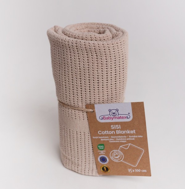 BABYMATEX Bavlněná dečka SISI 75x100 cm - taupe