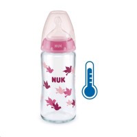 NUK FC+ láhev sklo s kontrolou teploty 240 ml